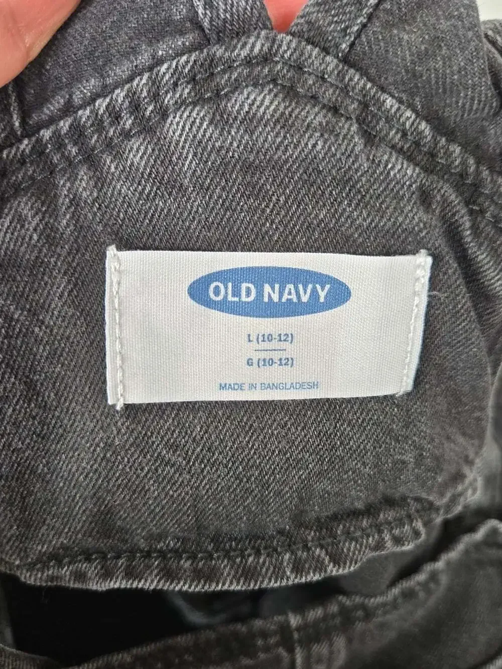 Old Navy Girls Black Denim Overalls Size Large 10-12 Skater Grunge